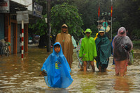 Flooded streets, Hue, Vietnam