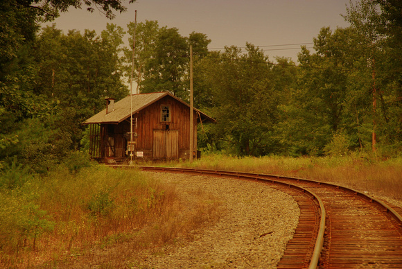 Railroad tracks and station, Watkins Glen, NY
