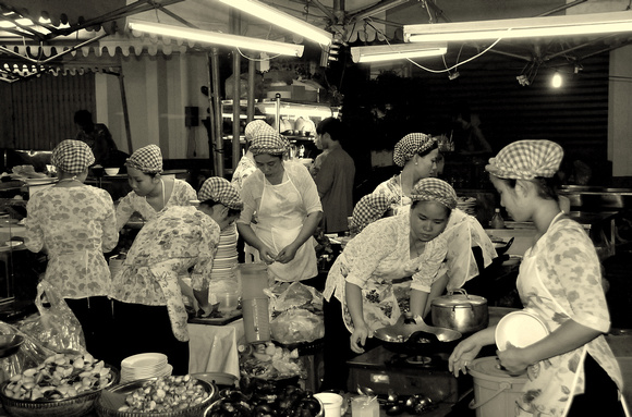Restaurant crew at Saigon Night Market